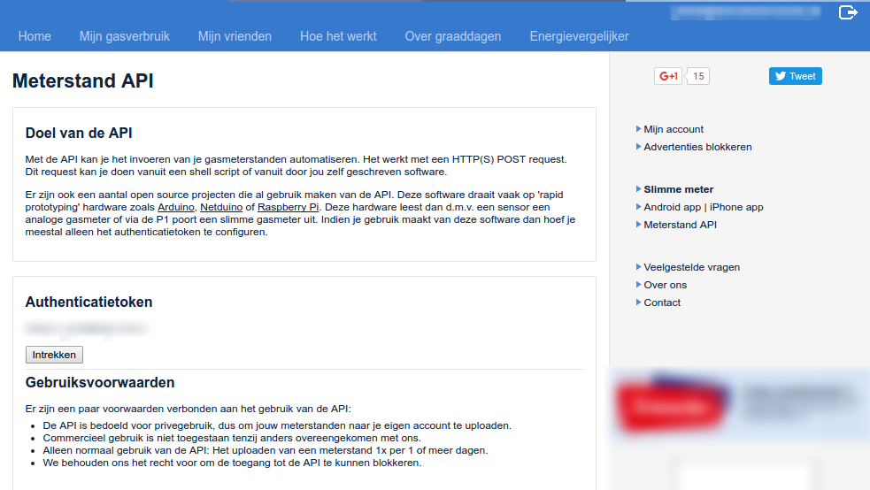 Mindergas API