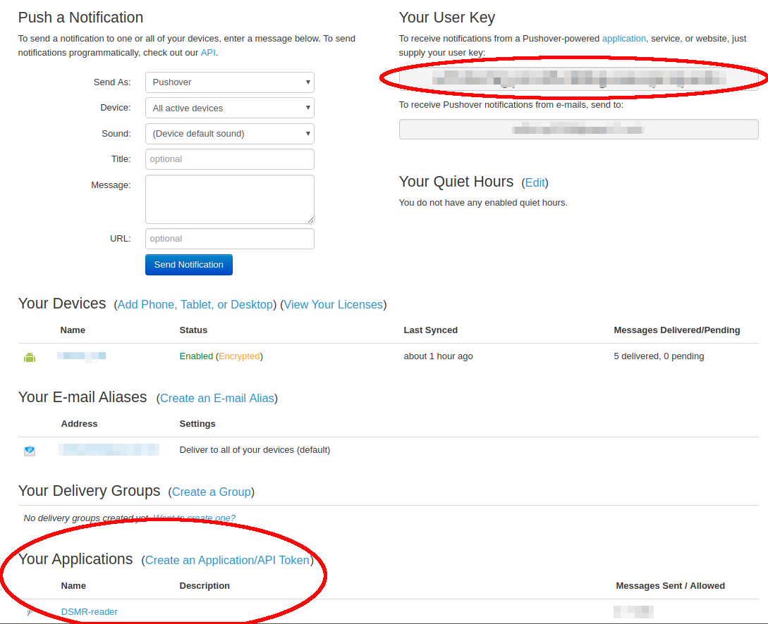 Pushover Get Your API Key