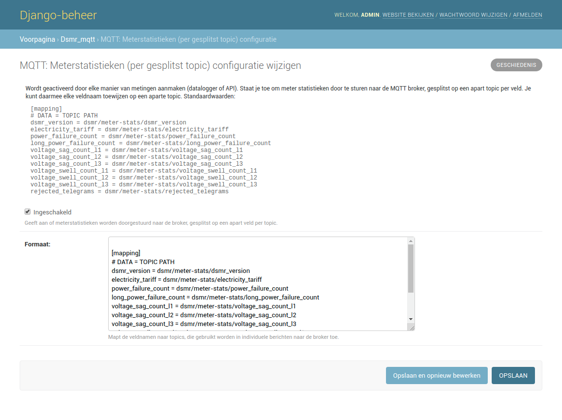 MQTT Split Topic Meter Statistics